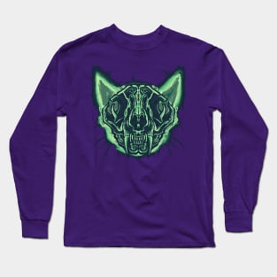 Diaphonized cat skull GBA color edition Long Sleeve T-Shirt
